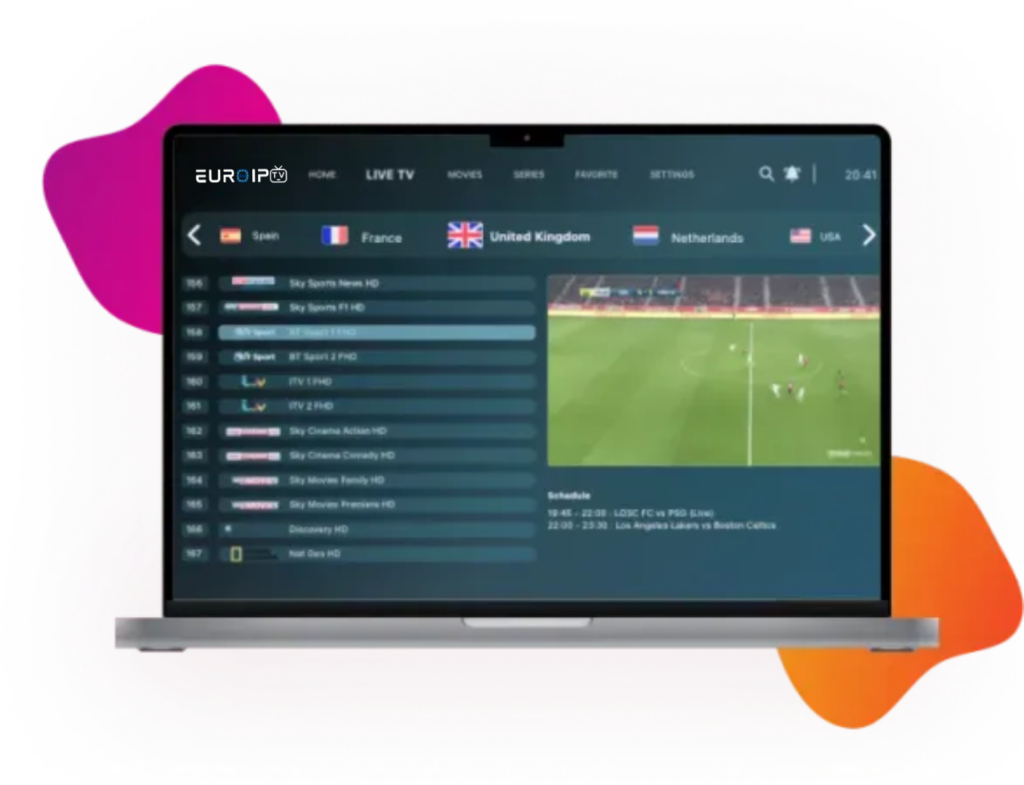 IPTV on Laptop.